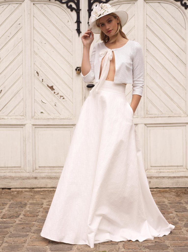 Robes de mariée : Carole - Collection 2020 - Marie Laporte - Créatrice de robes de mariée sur mesure - Paris