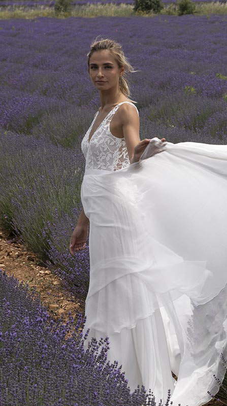 Robes de mariée : Garry - Collection permanente - Marie Laporte - Créatrice de robes de mariée sur mesure - Paris