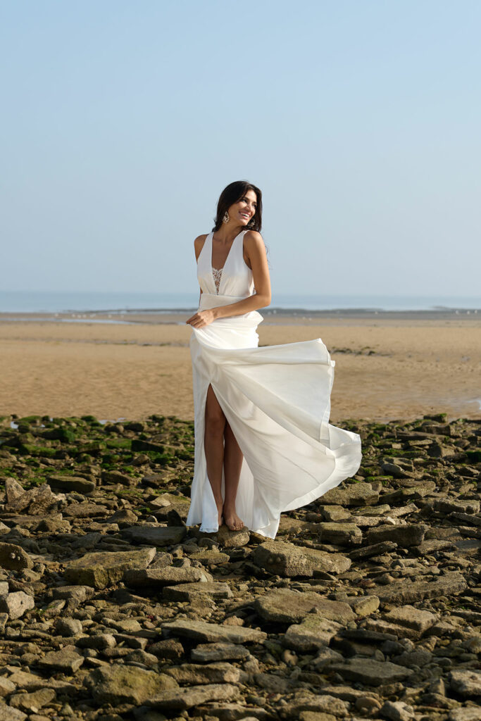 Robes de mariée : La Tendre - Au fil de l'eau - Marie Laporte - Créatrice de robes de mariée sur mesure - Paris