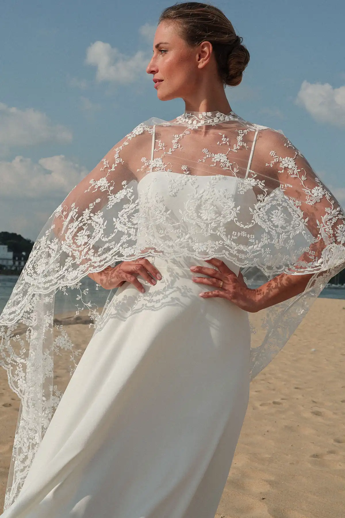 Robes de mariée : Caline - L'heure dorée - Marie Laporte - Créatrice de robes de mariée sur mesure - Paris