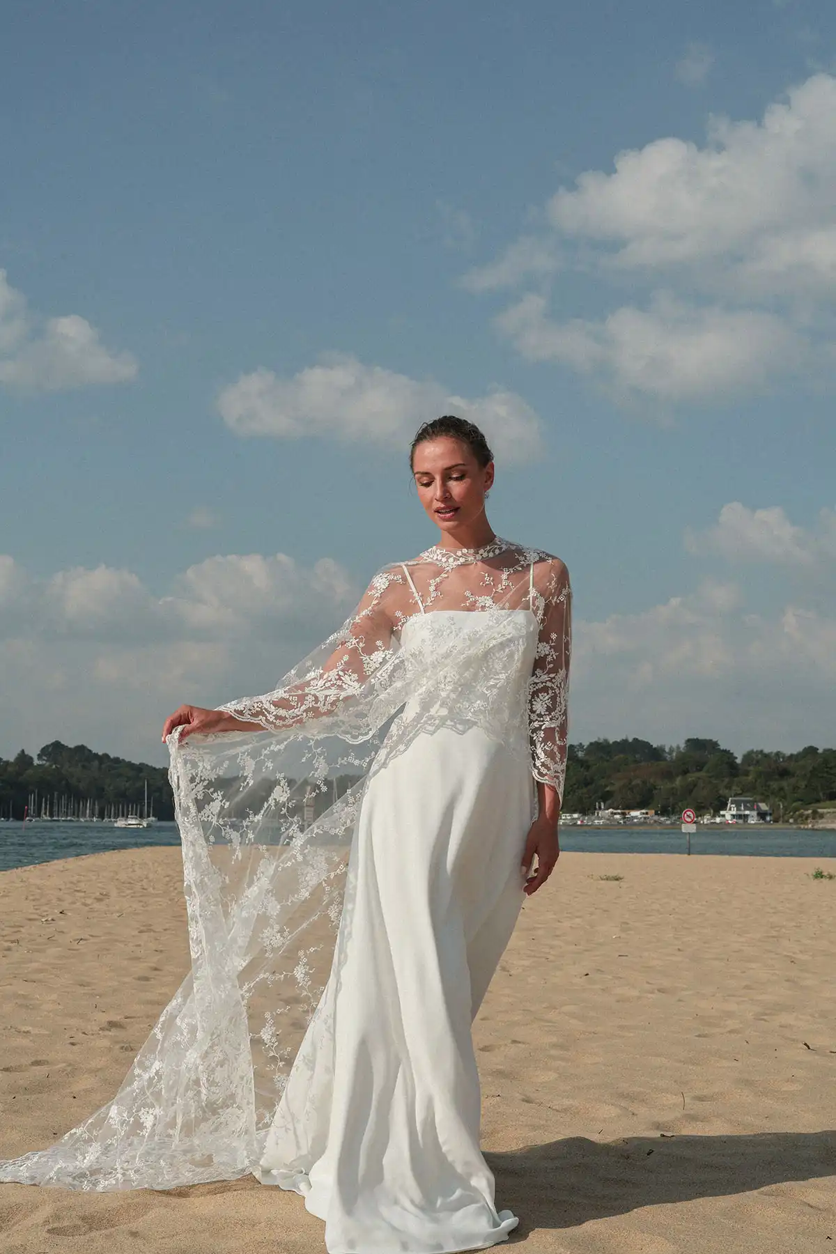 Robes de mariée : Caline - L'heure dorée - Marie Laporte - Créatrice de robes de mariée sur mesure - Paris