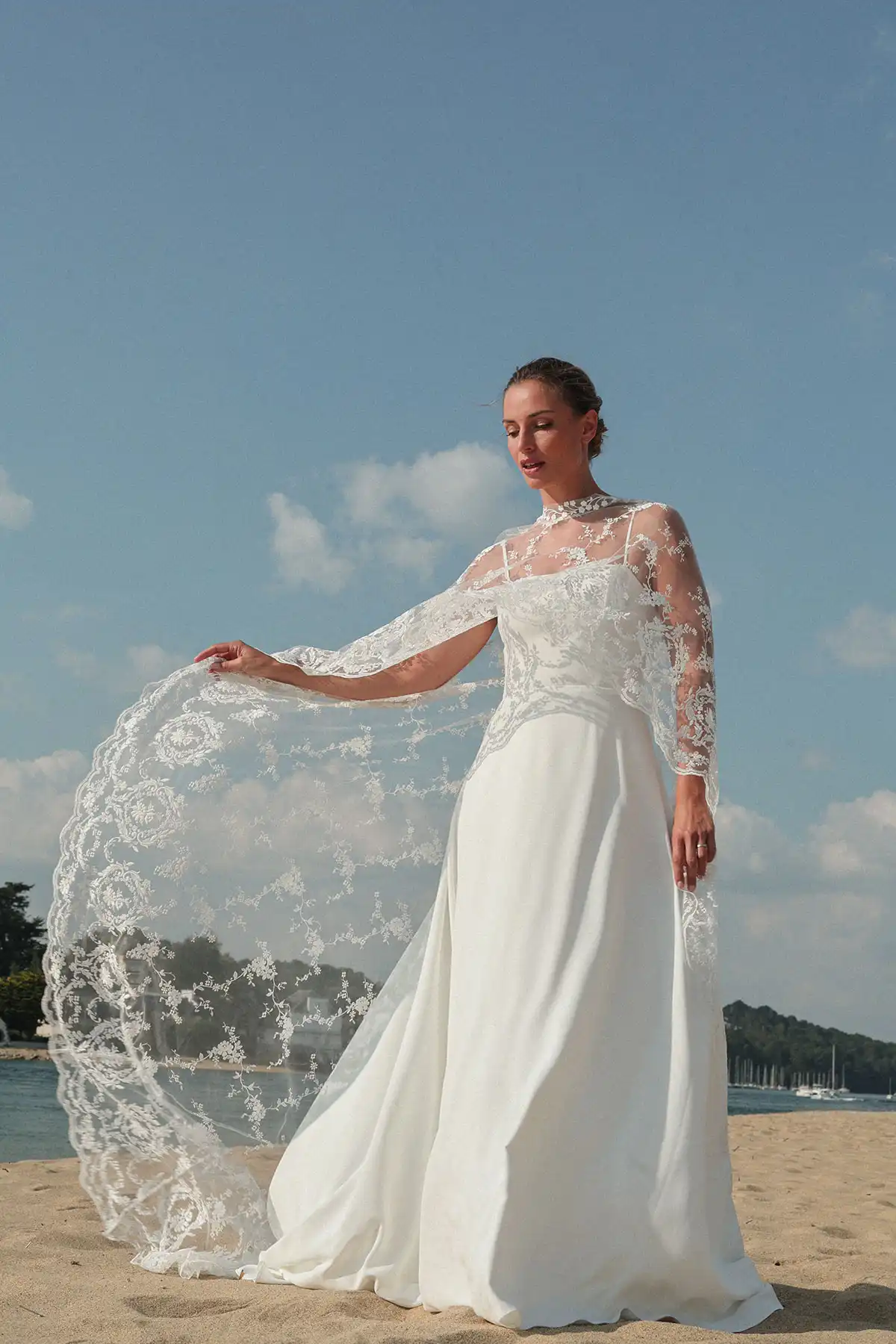 Robes de mariée : Caline - L'heure dorée - Marie Laporte - Créatrice de robes de mariée sur mesure - Paris