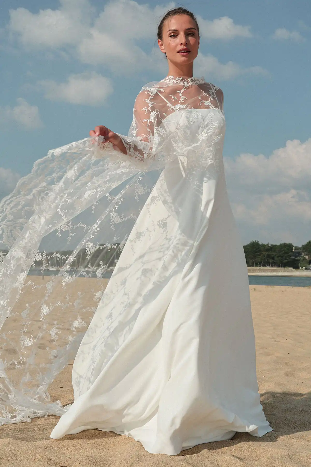 Robes de mariée : Caline - L'heure dorée - Marie Laporte - Créatrice de robes de mariée sur mesure - Paris