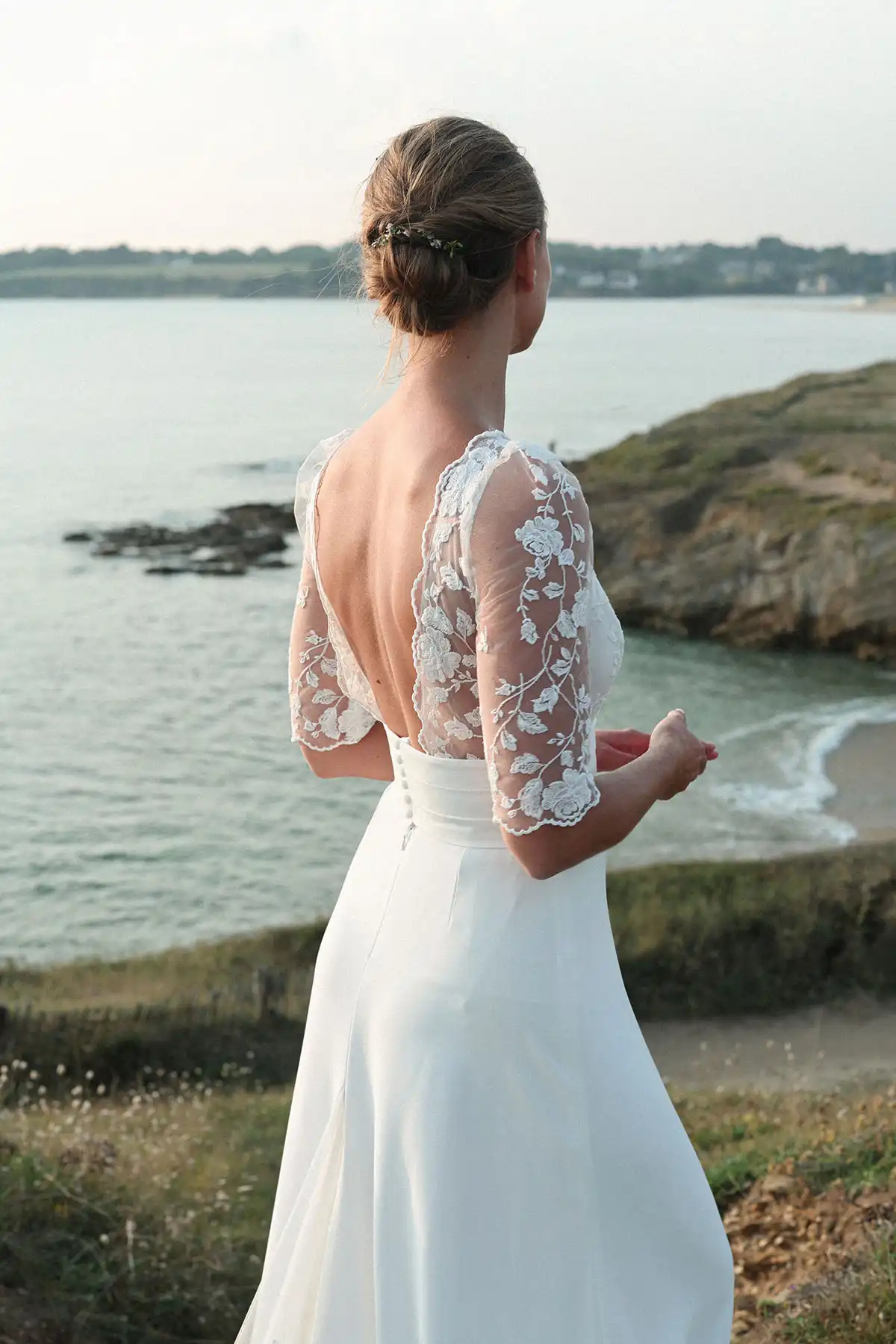 Robes de mariée : Délicatesse - L'heure dorée - Marie Laporte - Créatrice de robes de mariée sur mesure - Paris