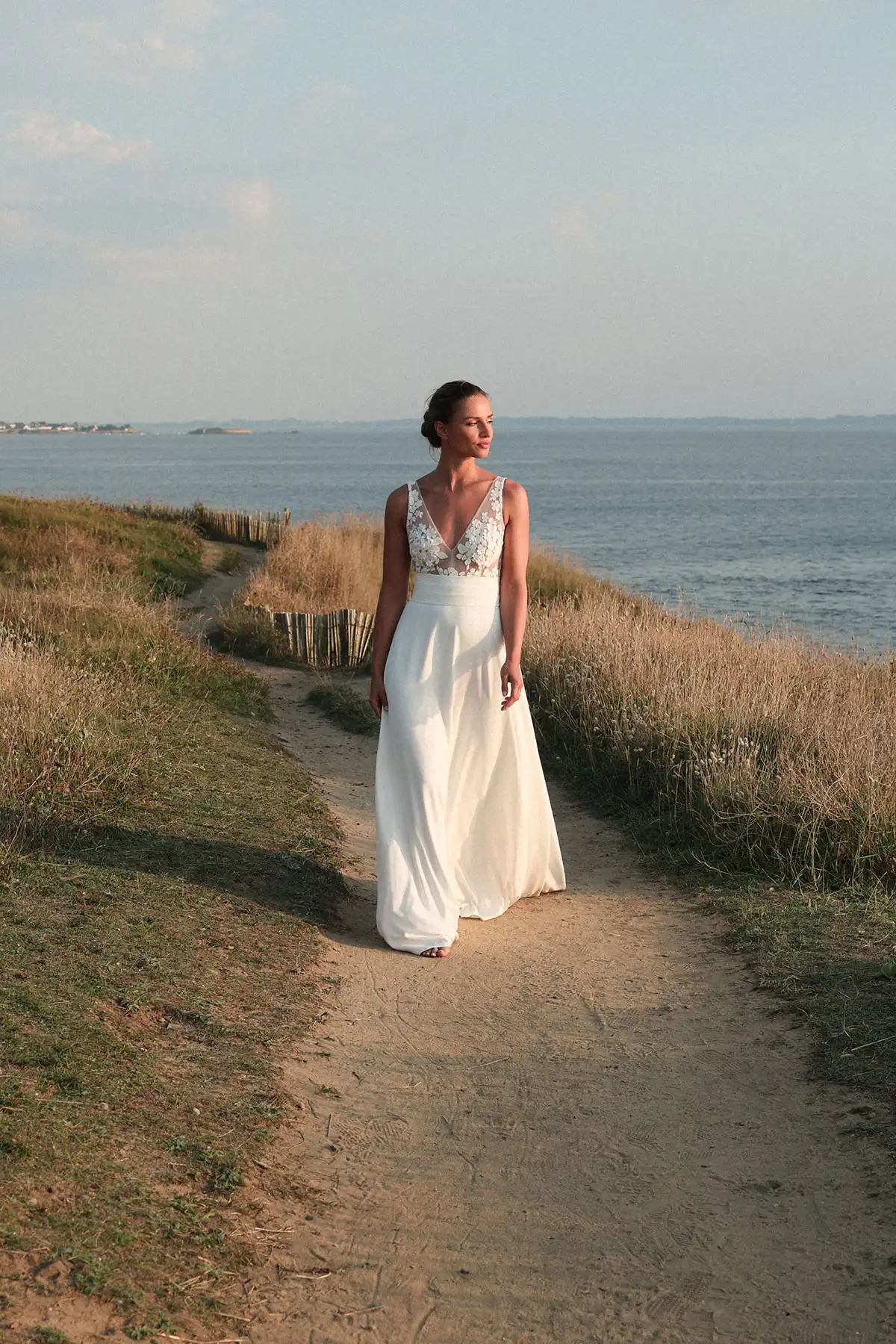 Robes de mariée : Harmonie - L'heure dorée - Marie Laporte - Créatrice de robes de mariée sur mesure - Paris