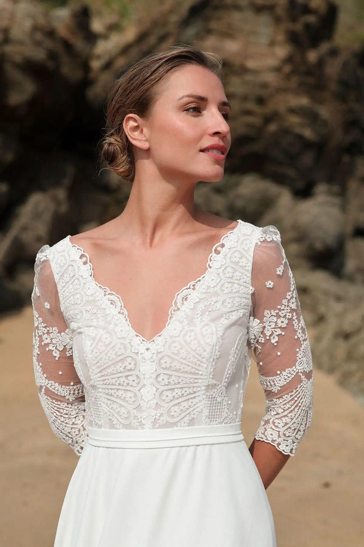 Robe de mariée créatrice parisienne sale