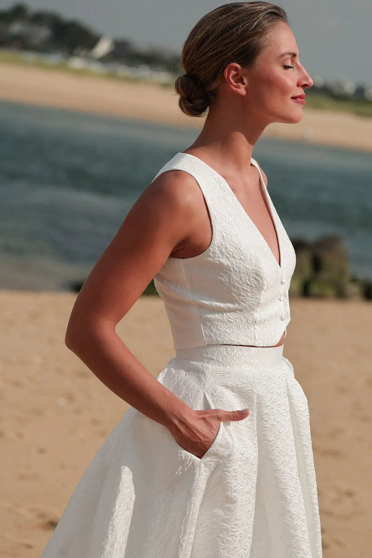 Robes de mariée : Alliance - L'heure dorée - Marie Laporte - Créatrice de robes de mariée sur mesure - Paris