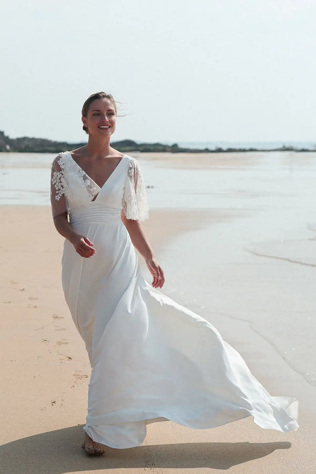 Robes de mariée : Mélodie - L'heure dorée - Marie Laporte - Créatrice de robes de mariée sur mesure - Paris