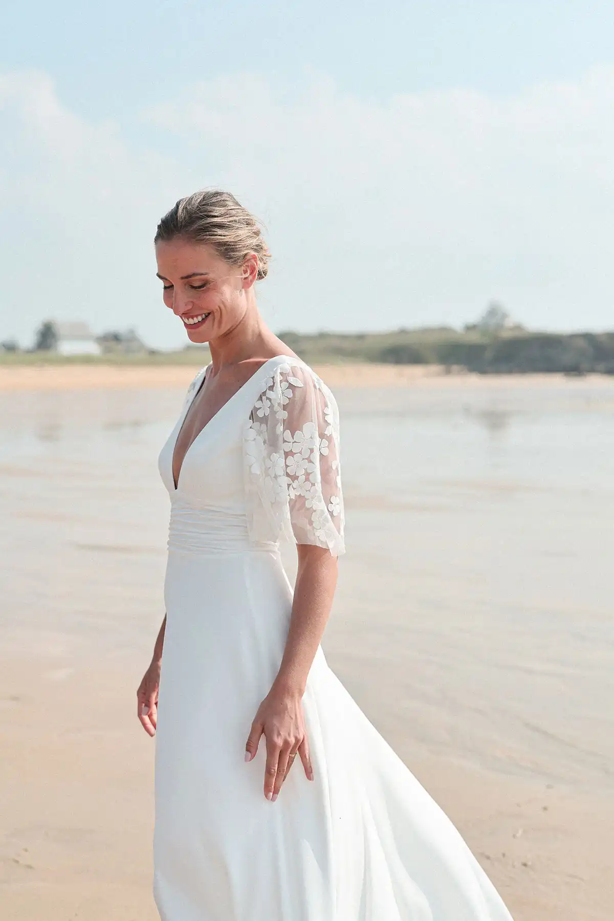 Robes de mariée : Mélodie - L'heure dorée - Marie Laporte - Créatrice de robes de mariée sur mesure - Paris