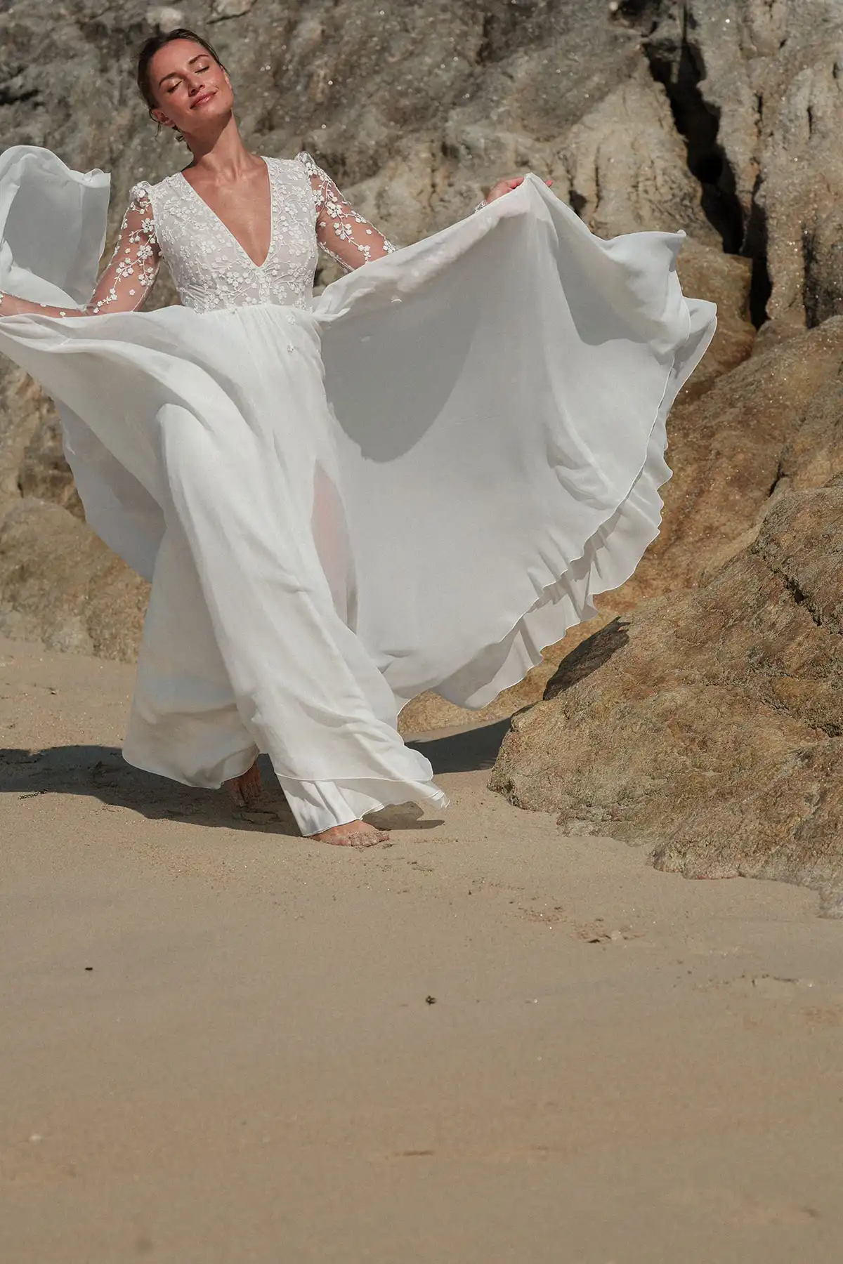 Robes de mariée : Douceur - L'heure dorée - Marie Laporte - Créatrice de robes de mariée sur mesure - Paris